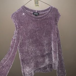 Light purple sweater for sale! It has a cut out for your shoulders.